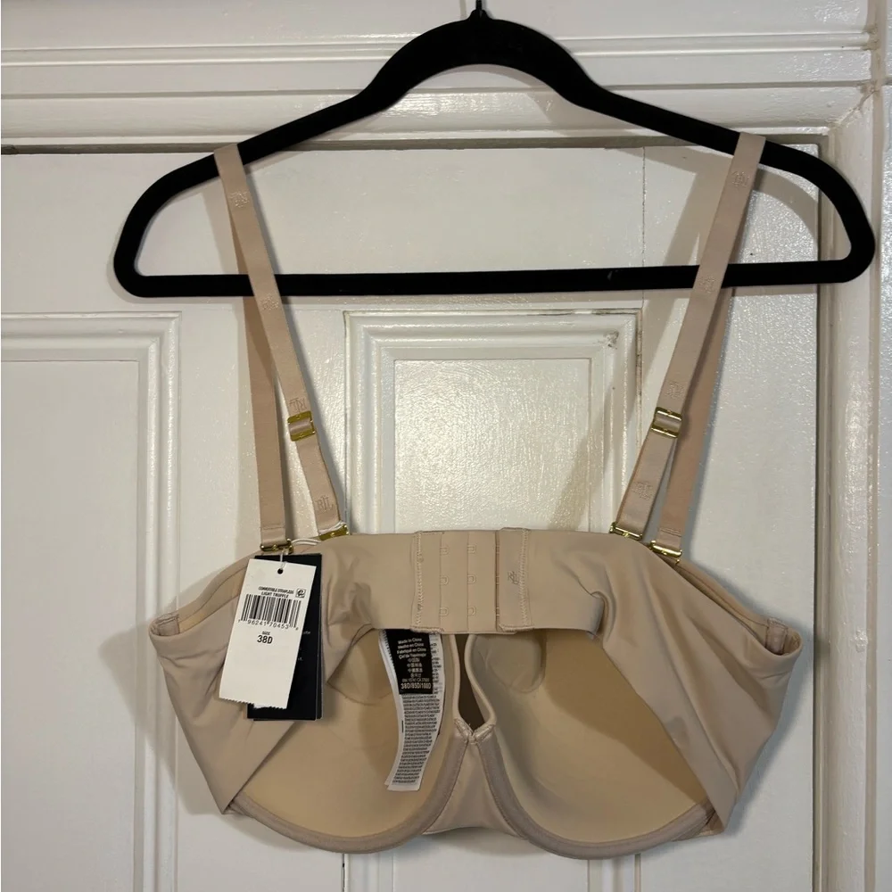 NWT Lauren Ralph Lauren Women’s Luxe Convertible Strapless Bra in‎ Light Truffle
